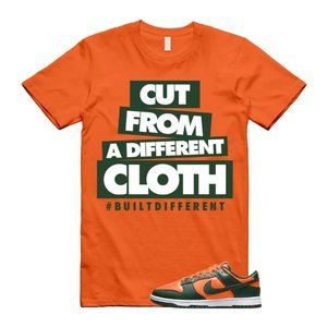 Nike Dunk Miami Hurricanes Gorge Green Total Orange White Team Low T Shirt Match